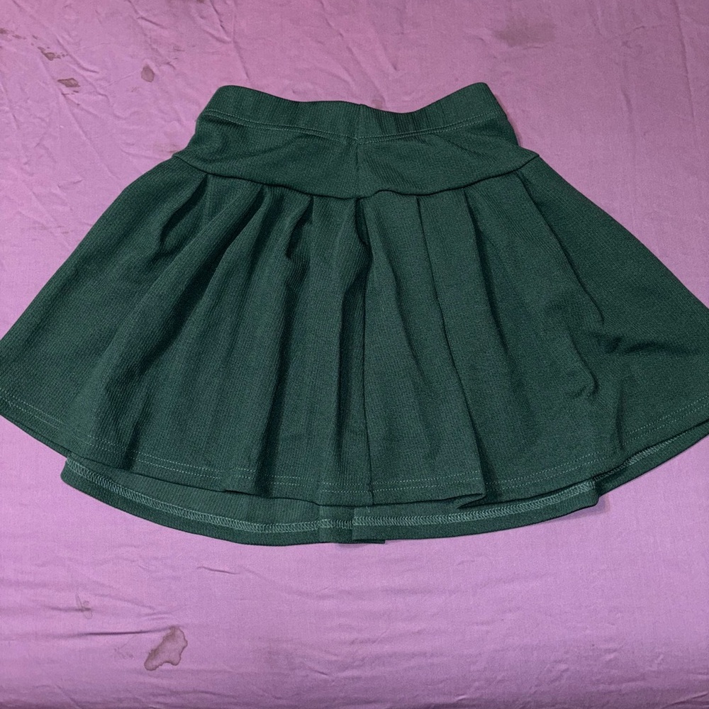SHEIN Dark Green Circle Skater Skirt